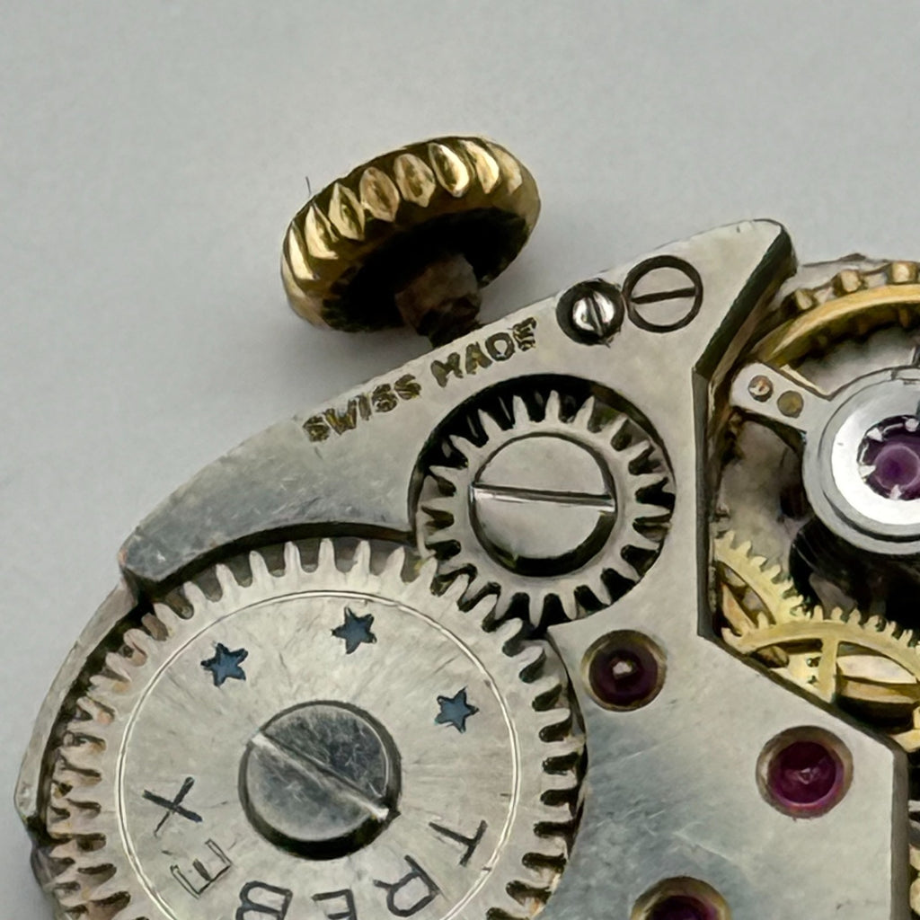 FHF 190 Watch Movement Running Trebex 17 Jewels Swiss Manual Wind Parts 12.8mm