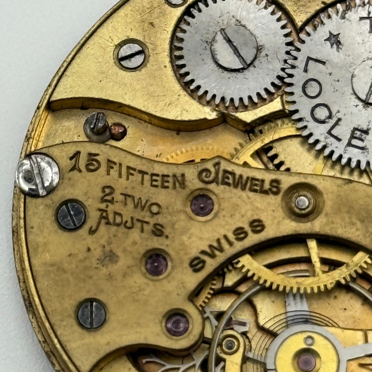 Swiss Lever Pocket Watch Movement - Tissot 18''' Hunter - Parts / Repair 41.4mm