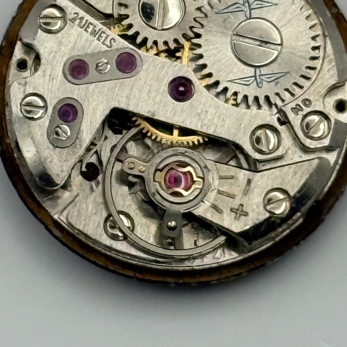FHF 34-21 Watch Movement - Rotary Blue Dial Ladies 17.2m - For Parts / Repair