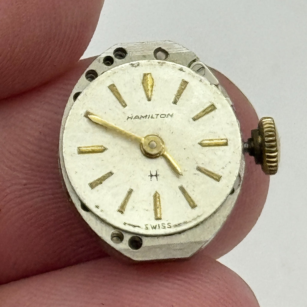Hamilton 16 Watch Movement Ladies Manual Wind Vintage Swiss Parts 13mm