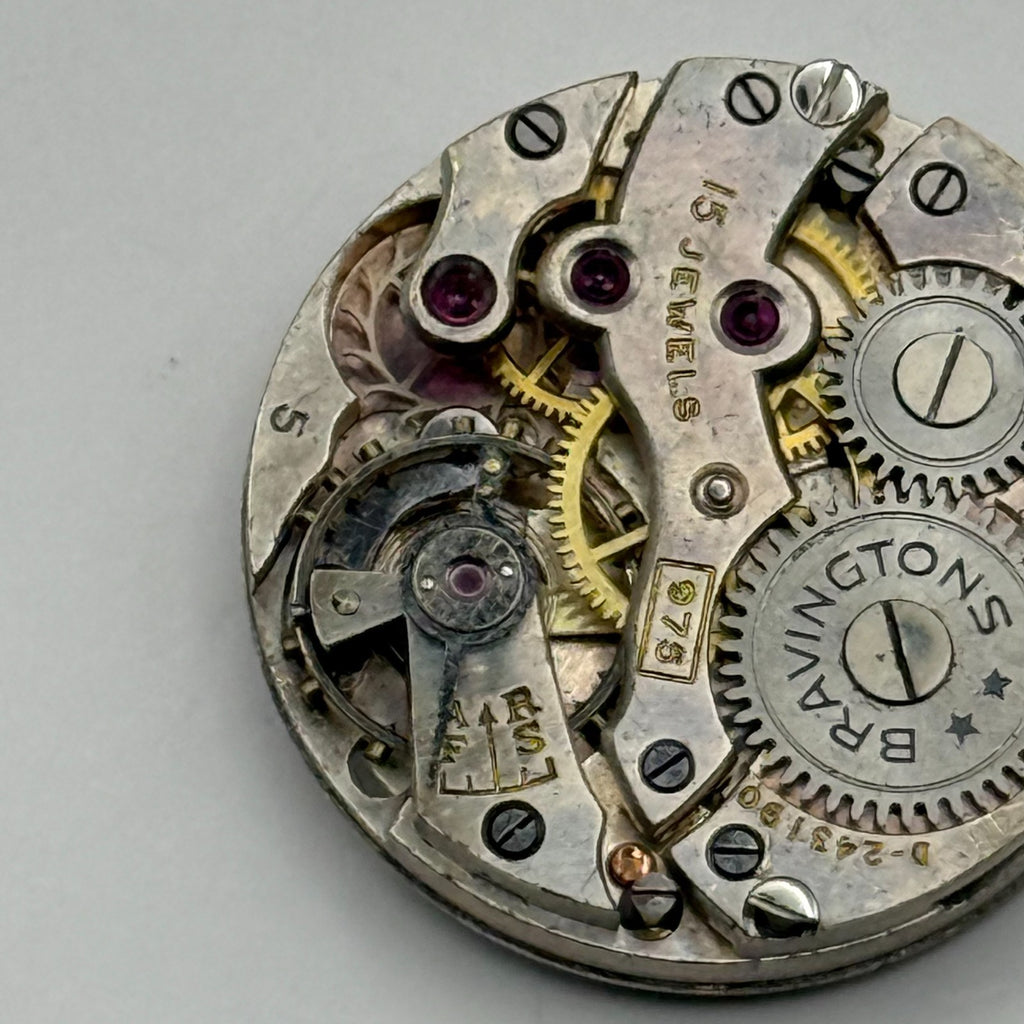 Bravingtons 975 Watch Movement Renown Sub Seconds Manual Vintage Parts 21.9mm