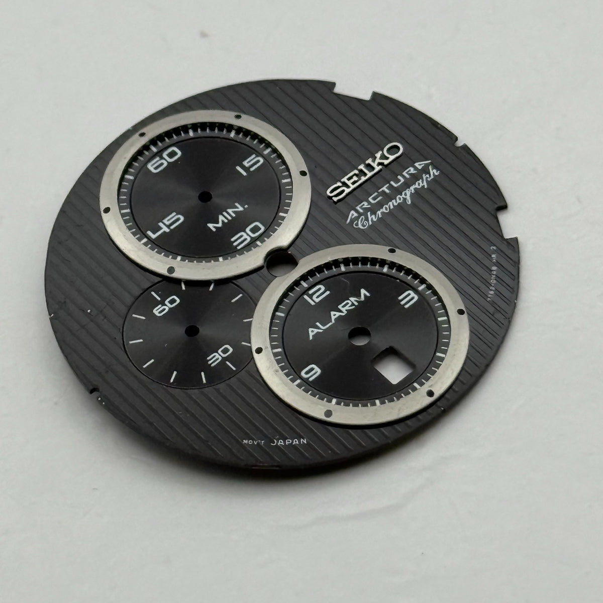 Seiko 7162-0MA8 Watch Dial Arctura Chronograph Black Spare Parts Repair 29.4mm