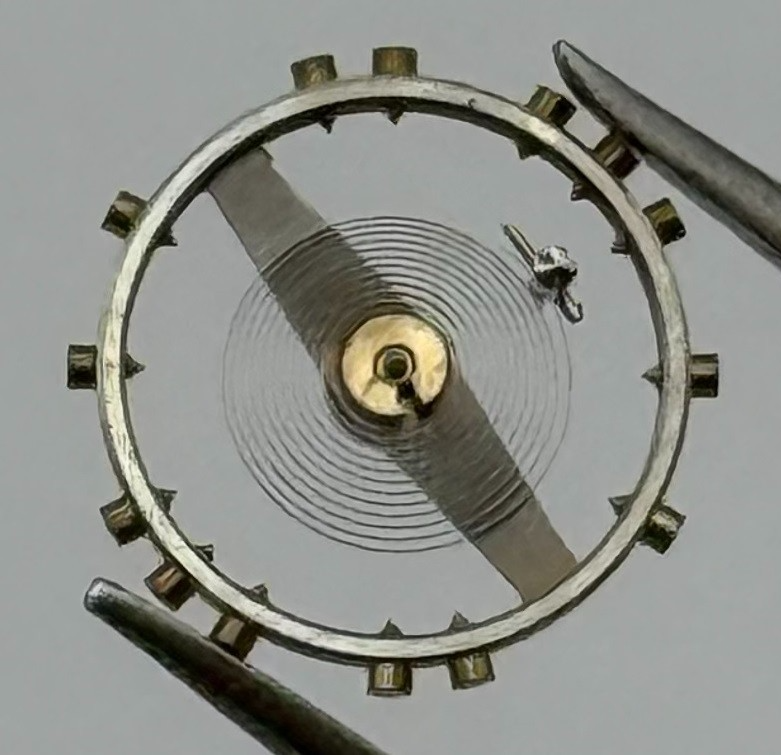Tissot 217 Balance Wheel Complete And Spring Watch Movement Parts NOS