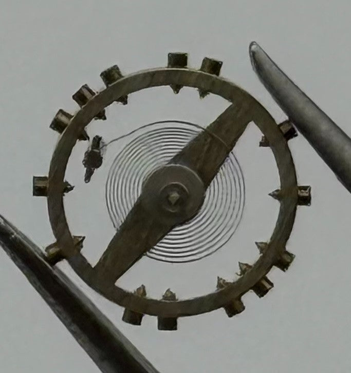 FHF 59 Balance Wheel Complete And Spring Renata 1231 M Watch Movement Parts NOS
