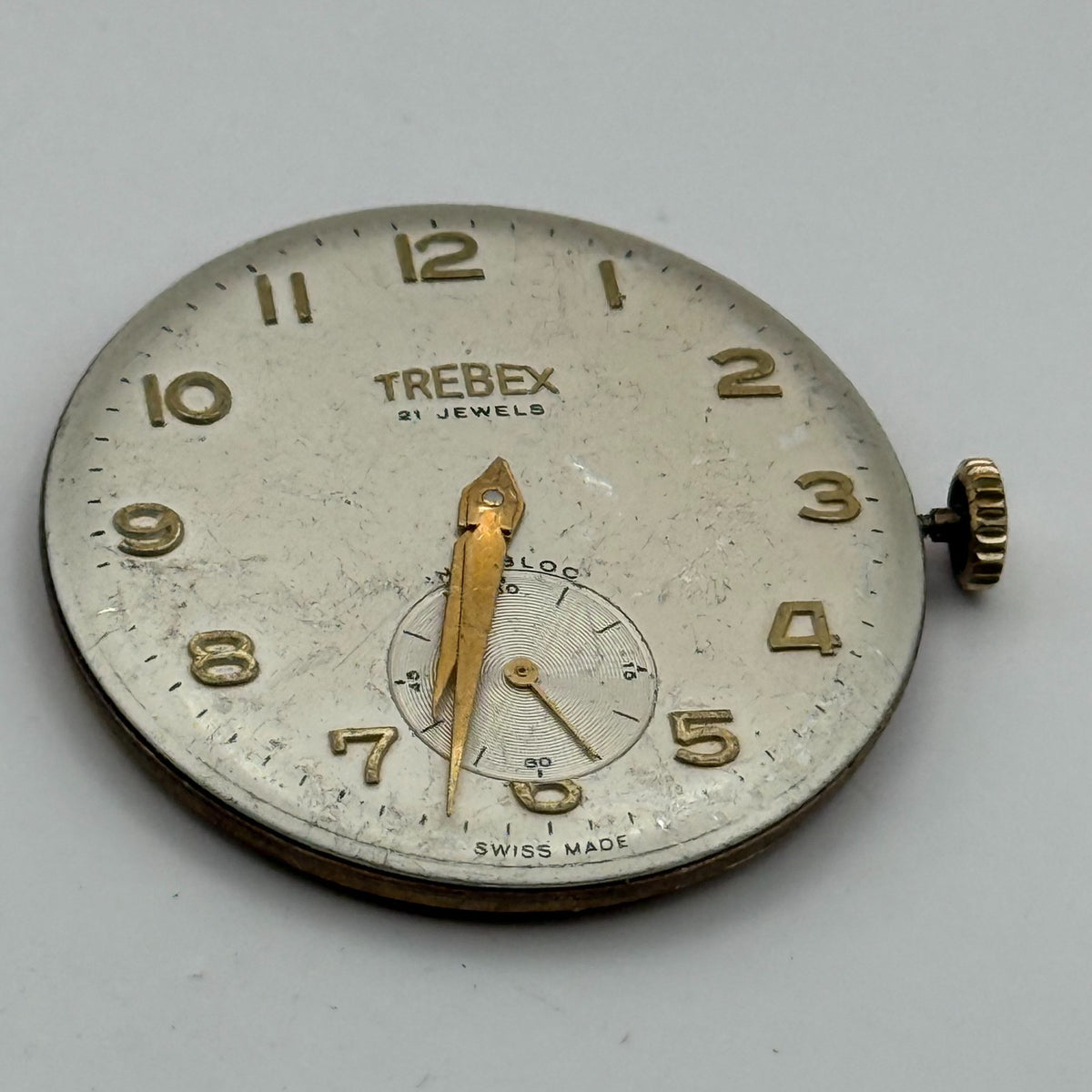 AS 1560 Watch Movement Running A. Schild 1560 Trebex 21 Jewels Parts 32.4mm