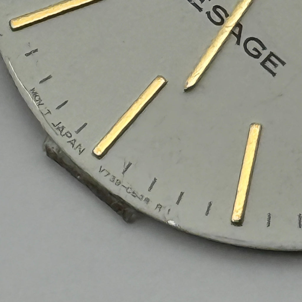 Seiko Presage V739 Watch Dial White Japan Vintage Spare Parts Repair 27.9mm