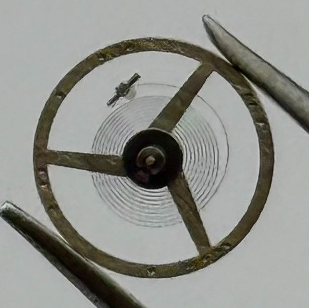 AS 1977 Balance Wheel Complete And Spring 5½’’’ 1740 M Watch Movement Parts NOS
