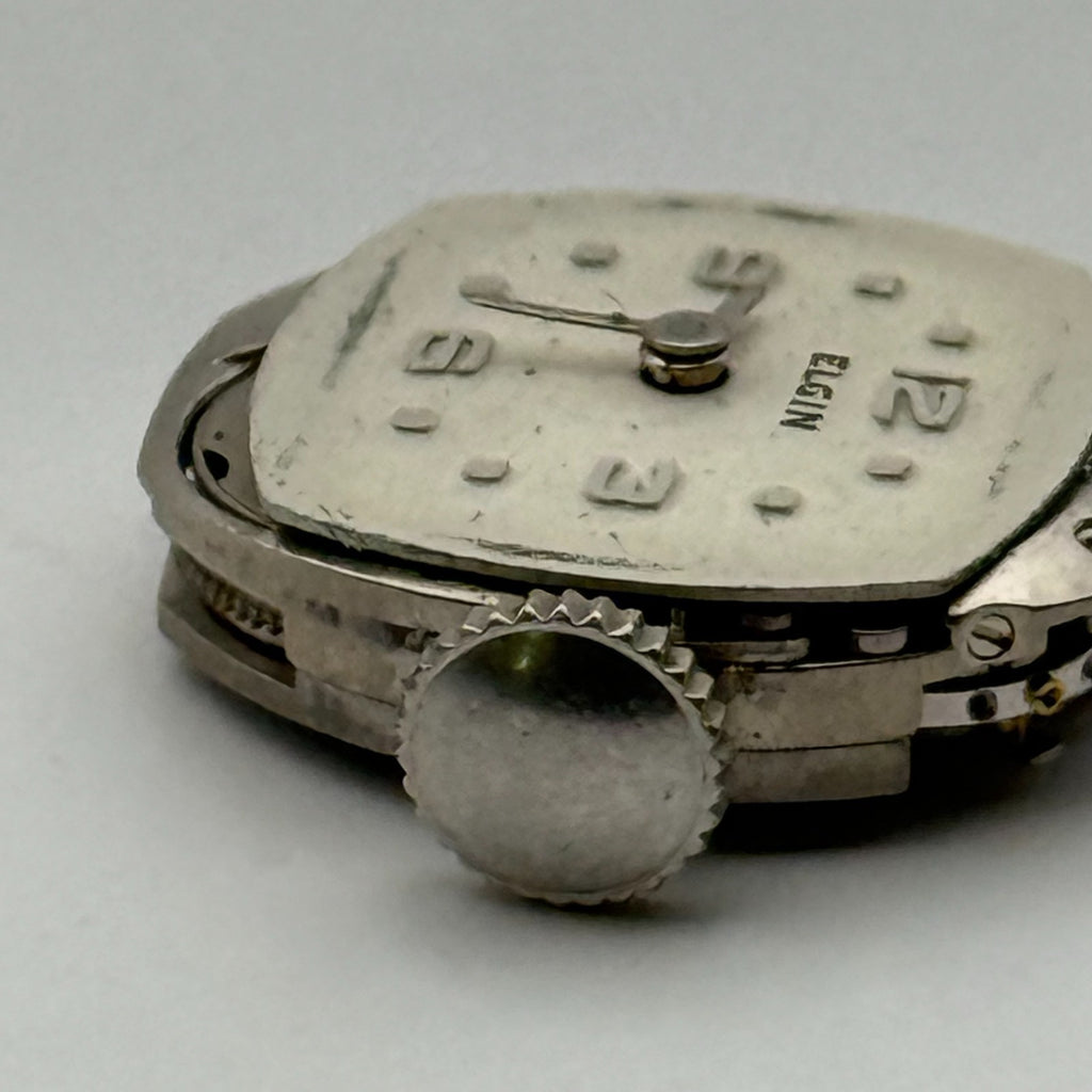 Elgin 744 Watch Movement 19 Jewels USA Manual Wind Vintage Parts Repair 13.6mm
