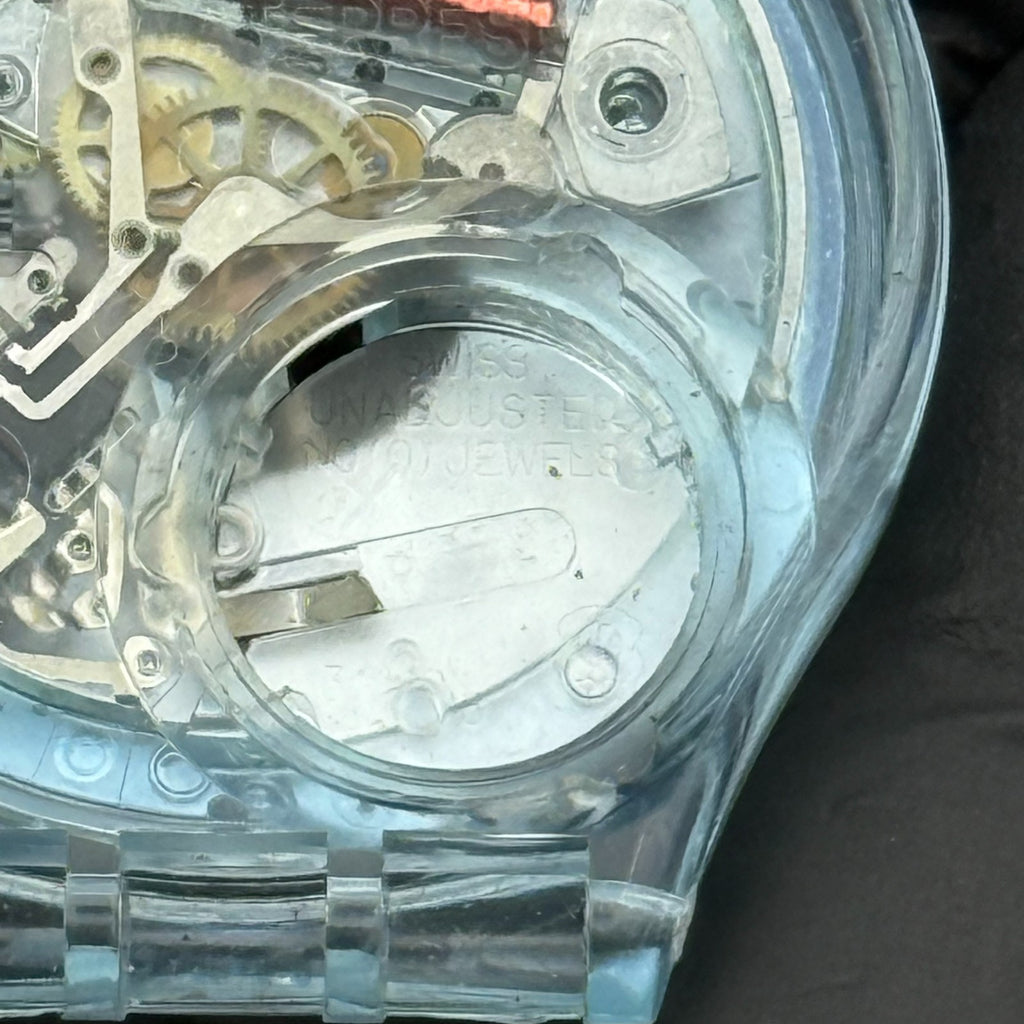 Vintage Swatch Gent Flex Watch GN110 Saphire Shade 1990 ETA Quartz 35mm Parts 