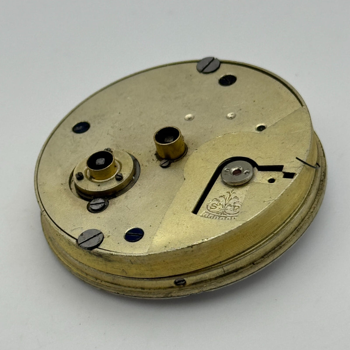 Kay Worcester Antique Key Wound Pocket Watch Movement Dial PARTS REPAIR 44.7mm 