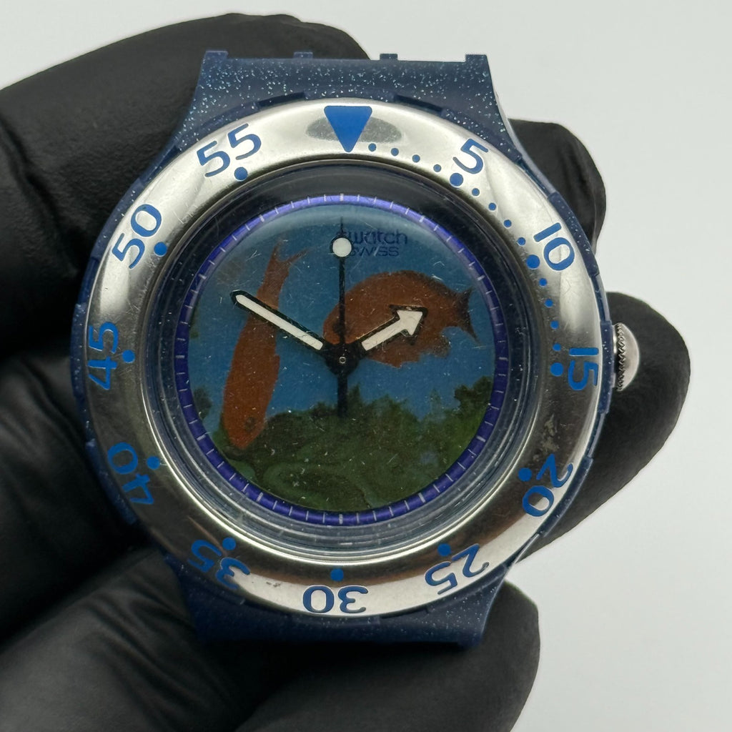 Vintage Swatch Scuba 200 Watch SDN112 Decompression 1994 Swiss 40mm Parts Repair