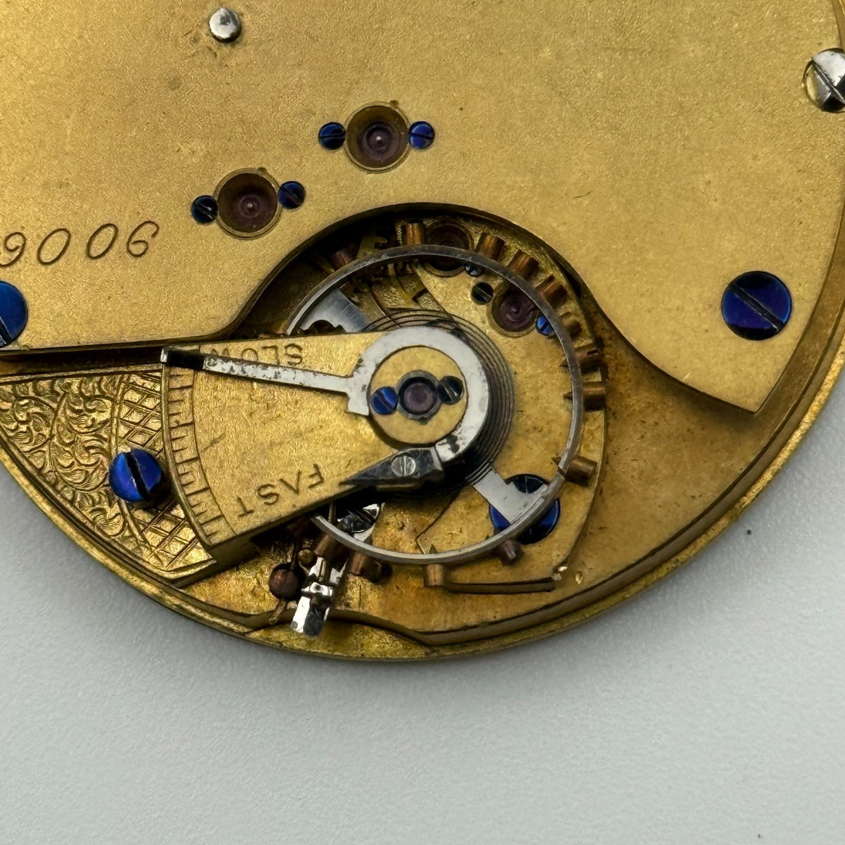 English Lever Pocket Watch Movement - Center Seconds - Parts / Repair 45.7mm