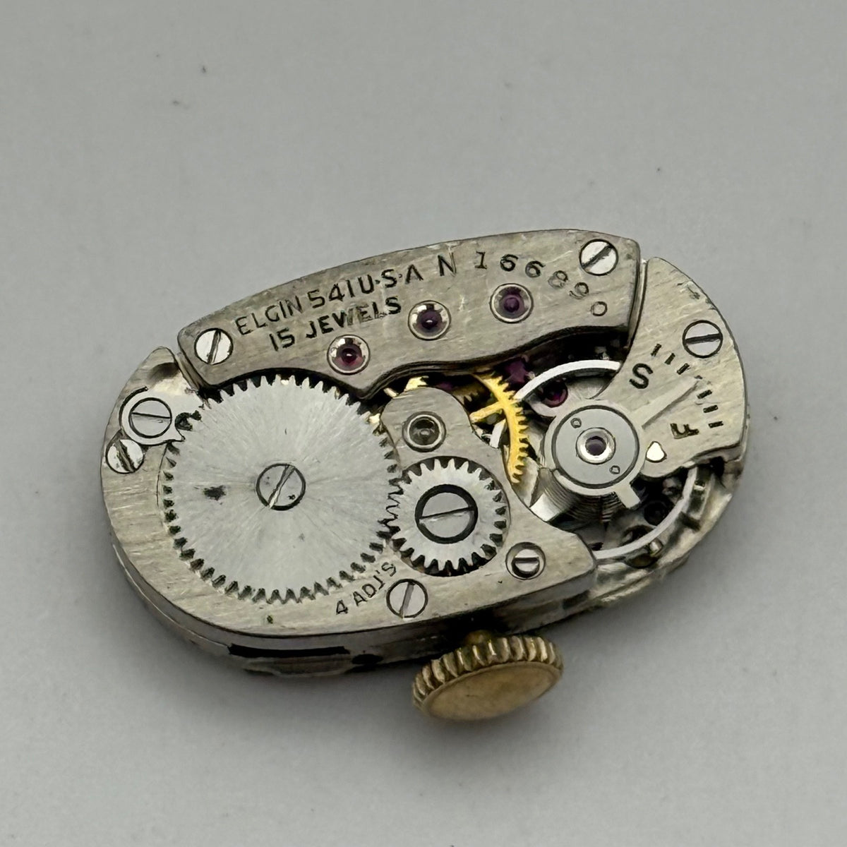 Elgin Grade 541 Model 2 Watch Movement 1951  American Parts Repair Ladies 21/0s