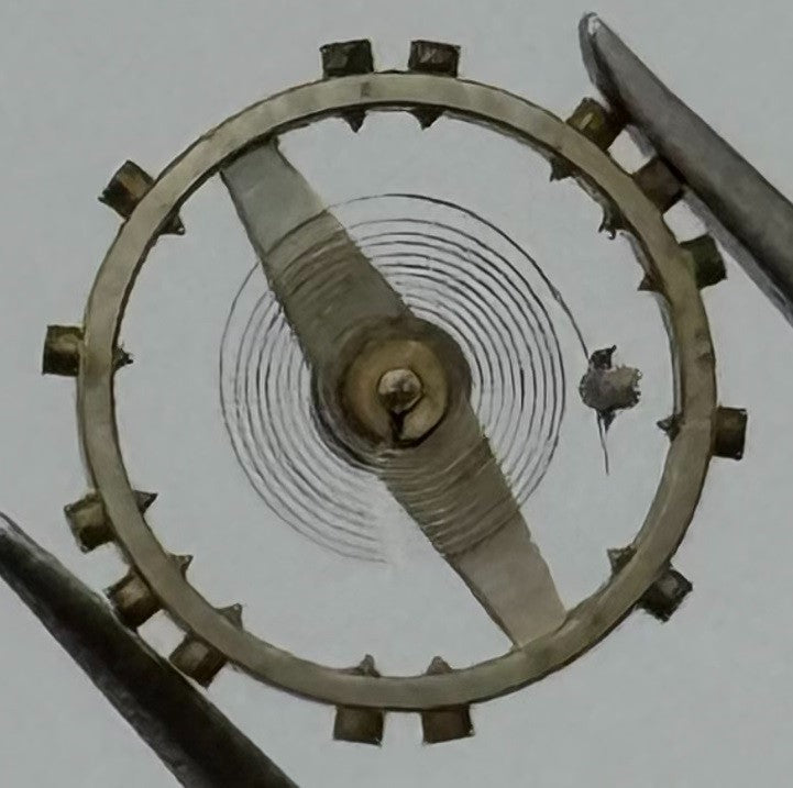FEF 270 Balance Wheel Complete And Spring 5¼’’’ Pour Watch Movement Parts NOS