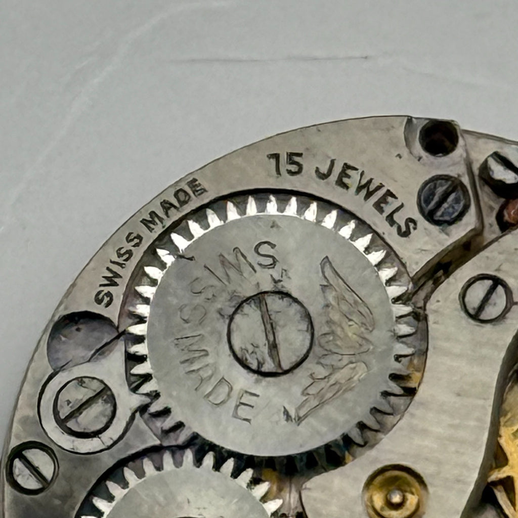 Peseux 60 Watch Movement Rotary 15 Jewels Swiss Manual Wind Parts Repair 18.6mm