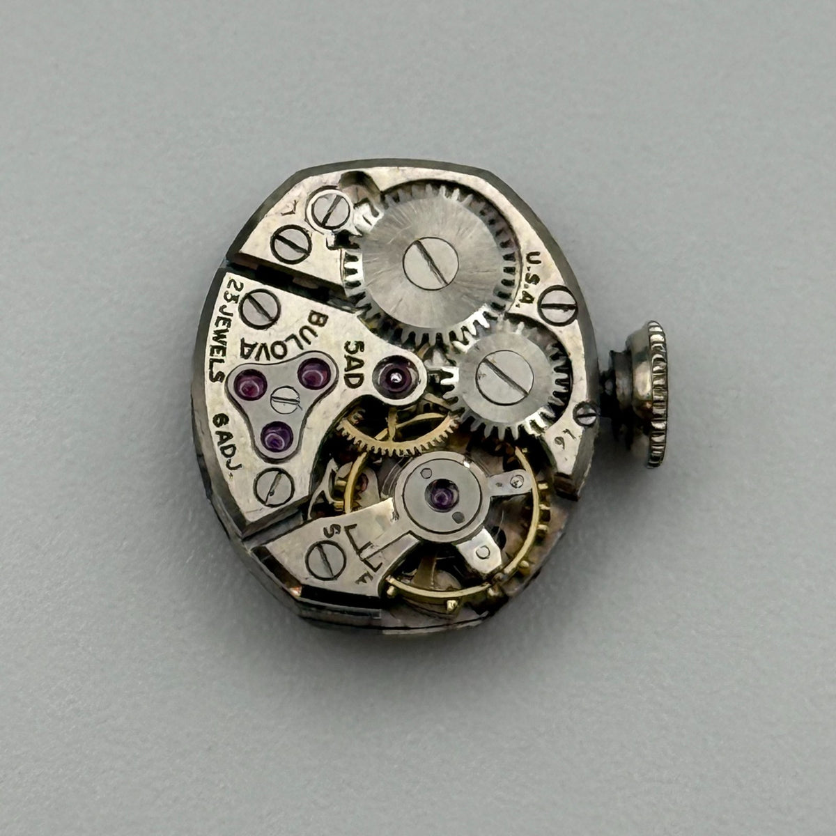Bulova 5AD Ladies Watch Movement - Running - For Parts / Repair