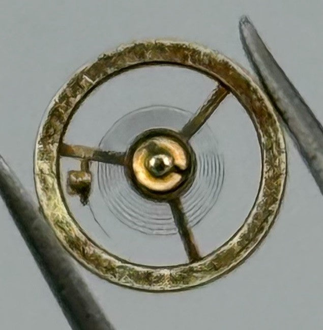 Derby 34 Balance Wheel Complete And Spring 5¼’’’ 604 Watch Movement Parts NOS