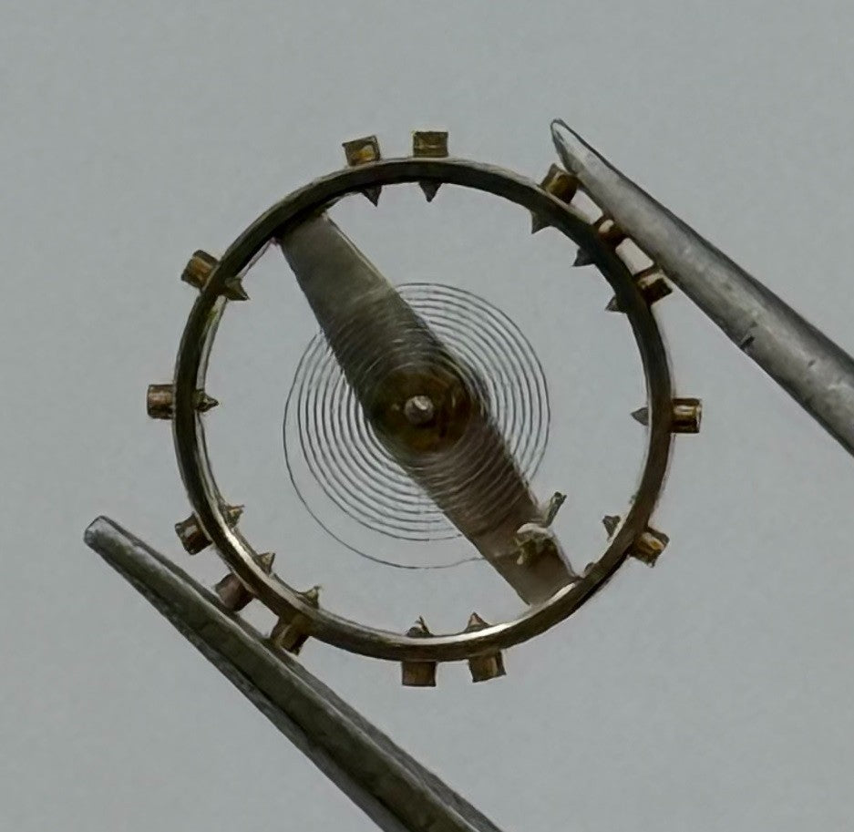 Derby 40 N Balance Wheel Complete And Spring 8¾’’’ 664 Watch Movement Parts NOS