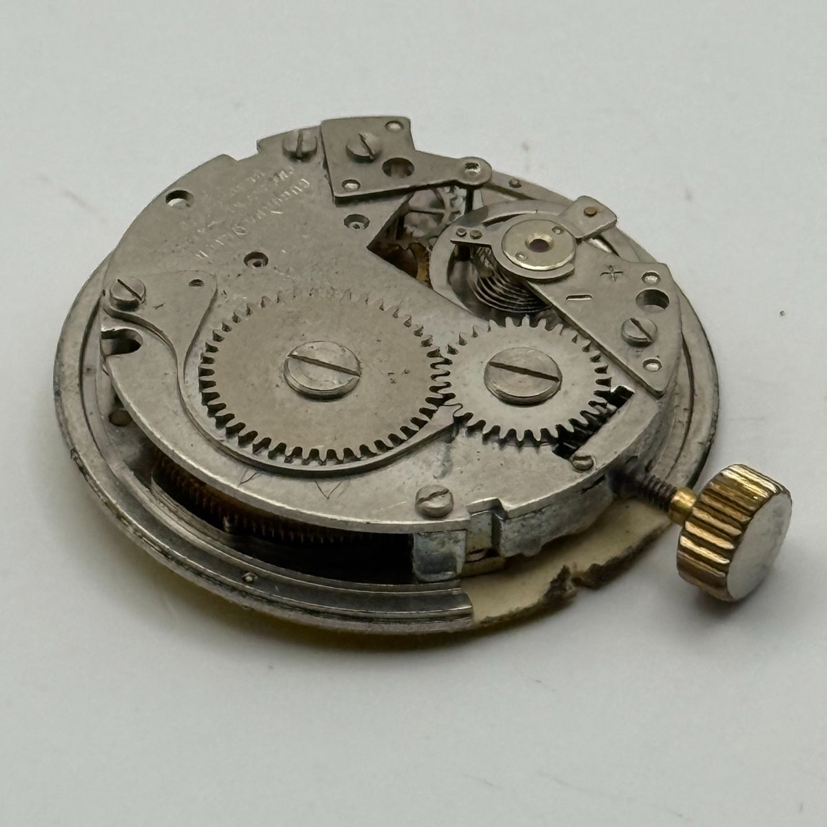 Desa 320 Watch Movement Lucerne Black Yellow Dial Burgana Manual Parts 34.6mm