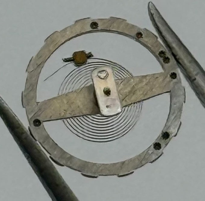 Ebosa 26 Finger Balance Wheel Complete And Spring Watch Movement Parts NOS