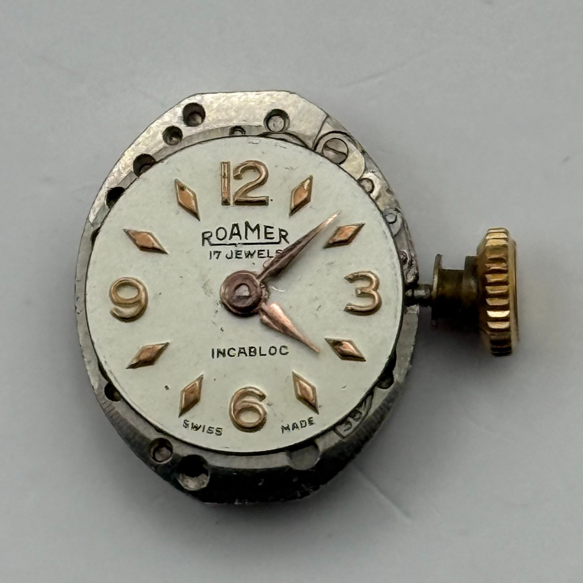 MST 389 Watch Movement Running Roamer 17 Jewels Manual Wind Parts Repair 13.1mm