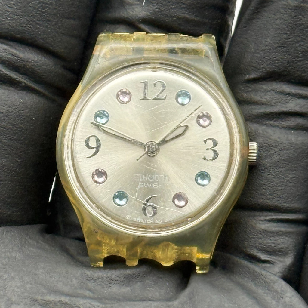 Vintage Swatch Originals Watch LK292G Menthol Tone 2007 ETA Quartz 24mm Parts 