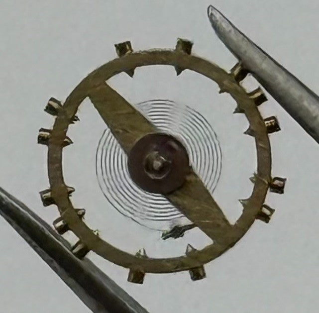 FHF 57-21 Balance Wheel Complete And Spring 6¾’’’ 1361 Watch Movement Parts NOS