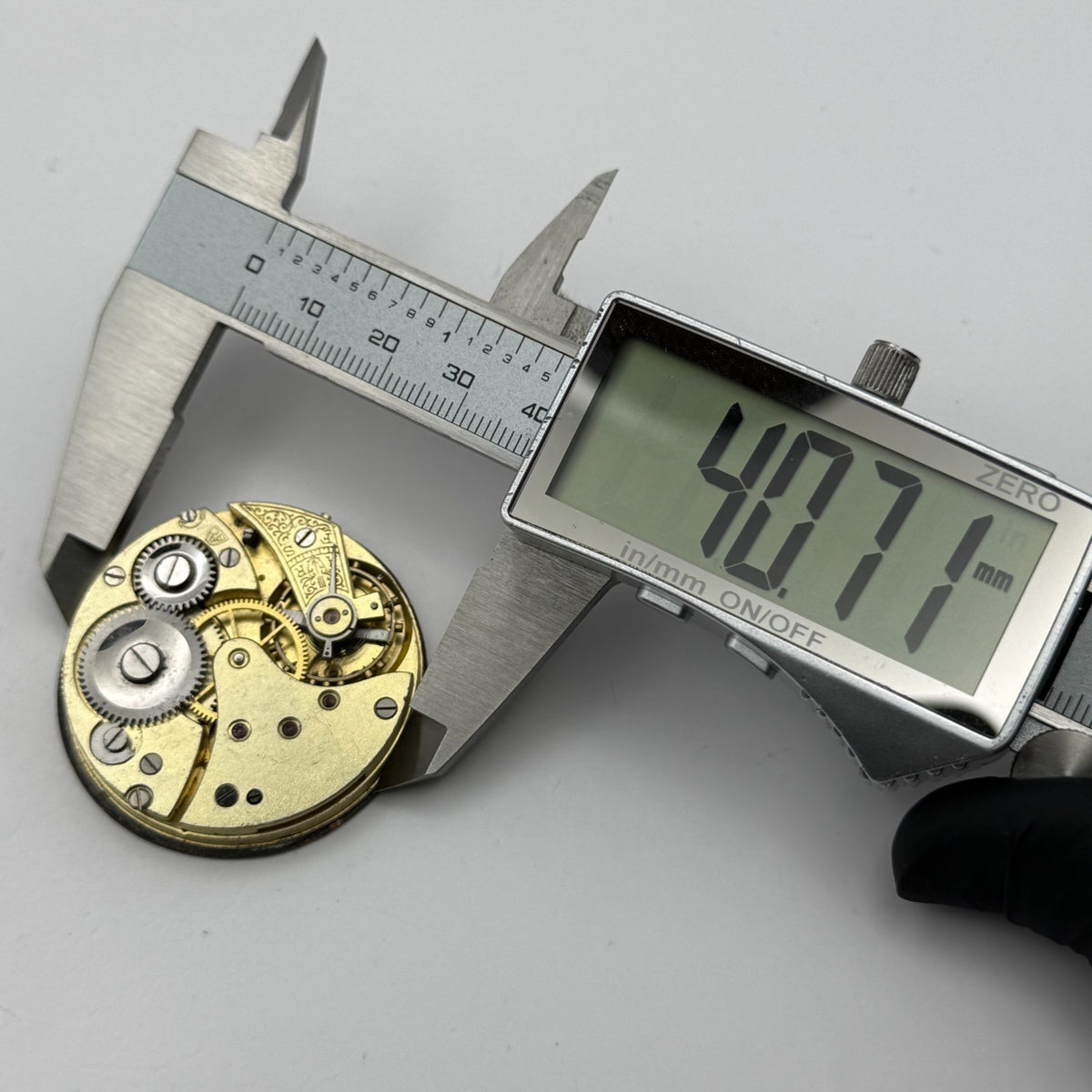 ABC Pocket Watch Movement Running Open Face 24 Hour Dial Parts Repair 40mm