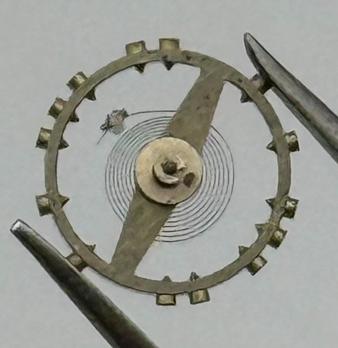 FEF 370 Balance Wheel Complete And Spring 6¾ x8’’’ 2947 Watch Movement Parts NOS