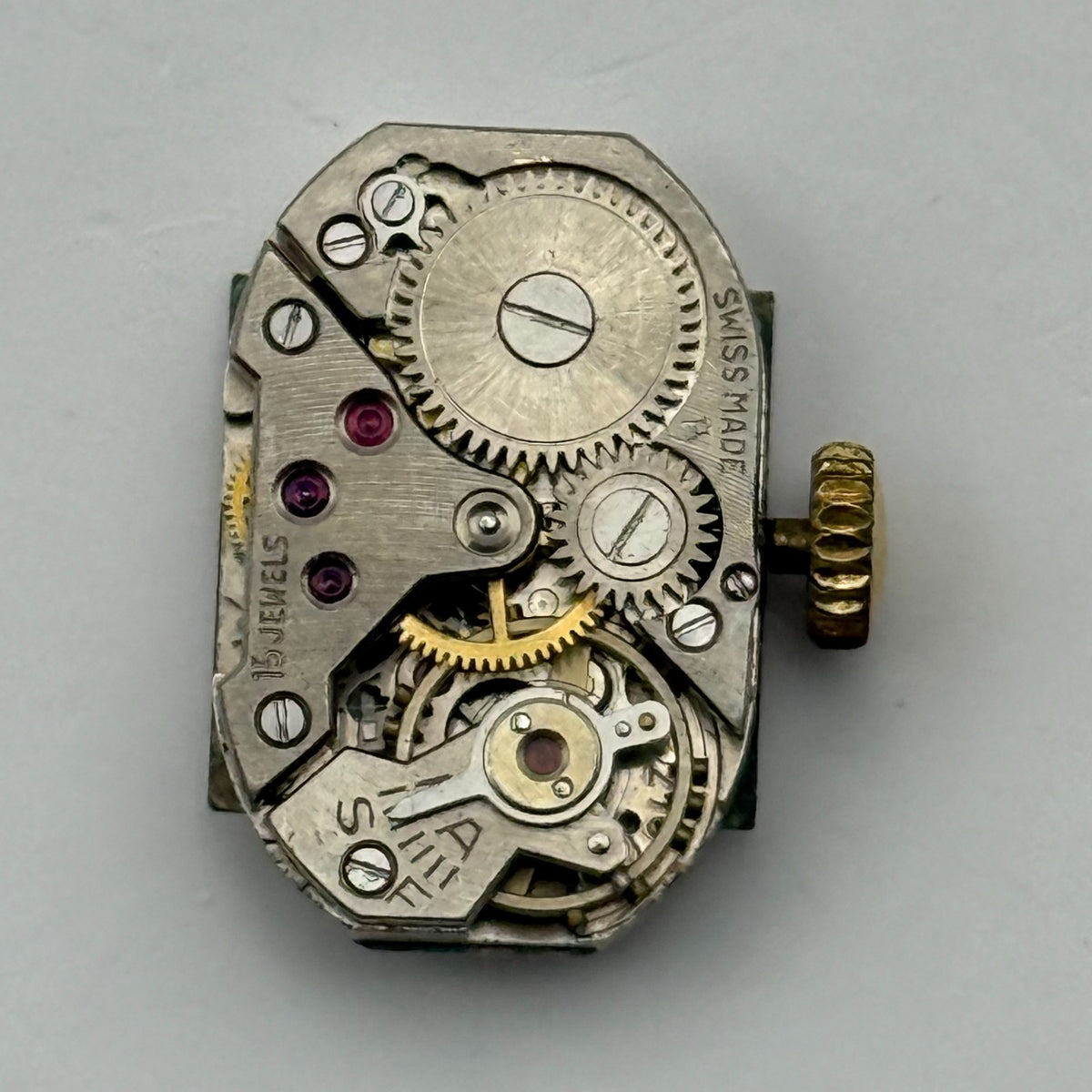 FEF 270 Watch Movement Running Avia 15J Swiss Manual Wind Parts Repair 12.8mm