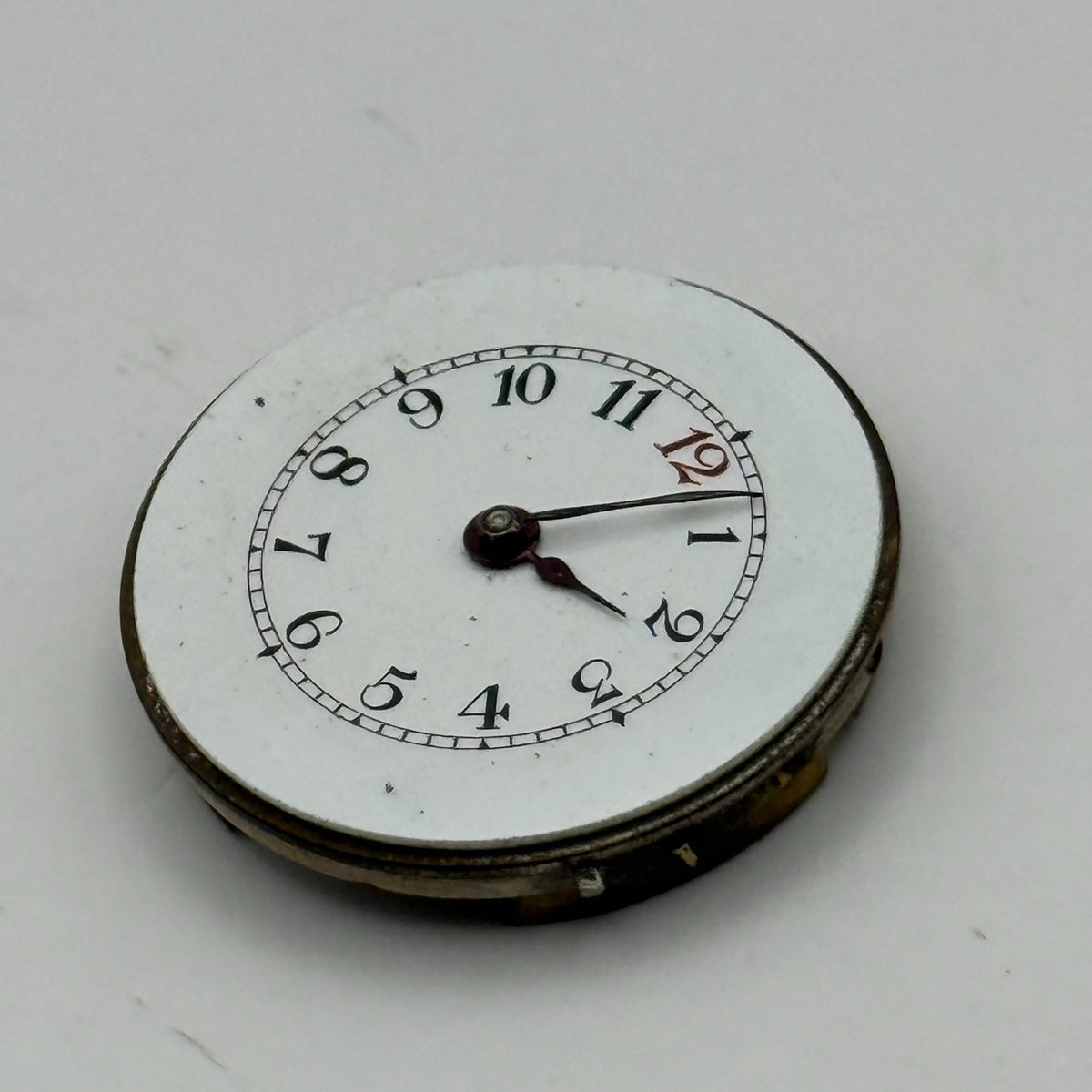 Longines 10.85N Watch Movement Red 12 B&Co 15 Jewels Manual Wind Parts 22.8mm