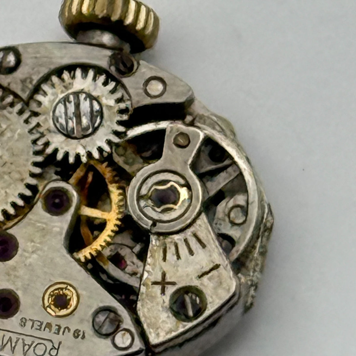 MST 466 Watch Movement Roamer 19 Jewels Swiss Manual Wind Parts Repair 13.1mm