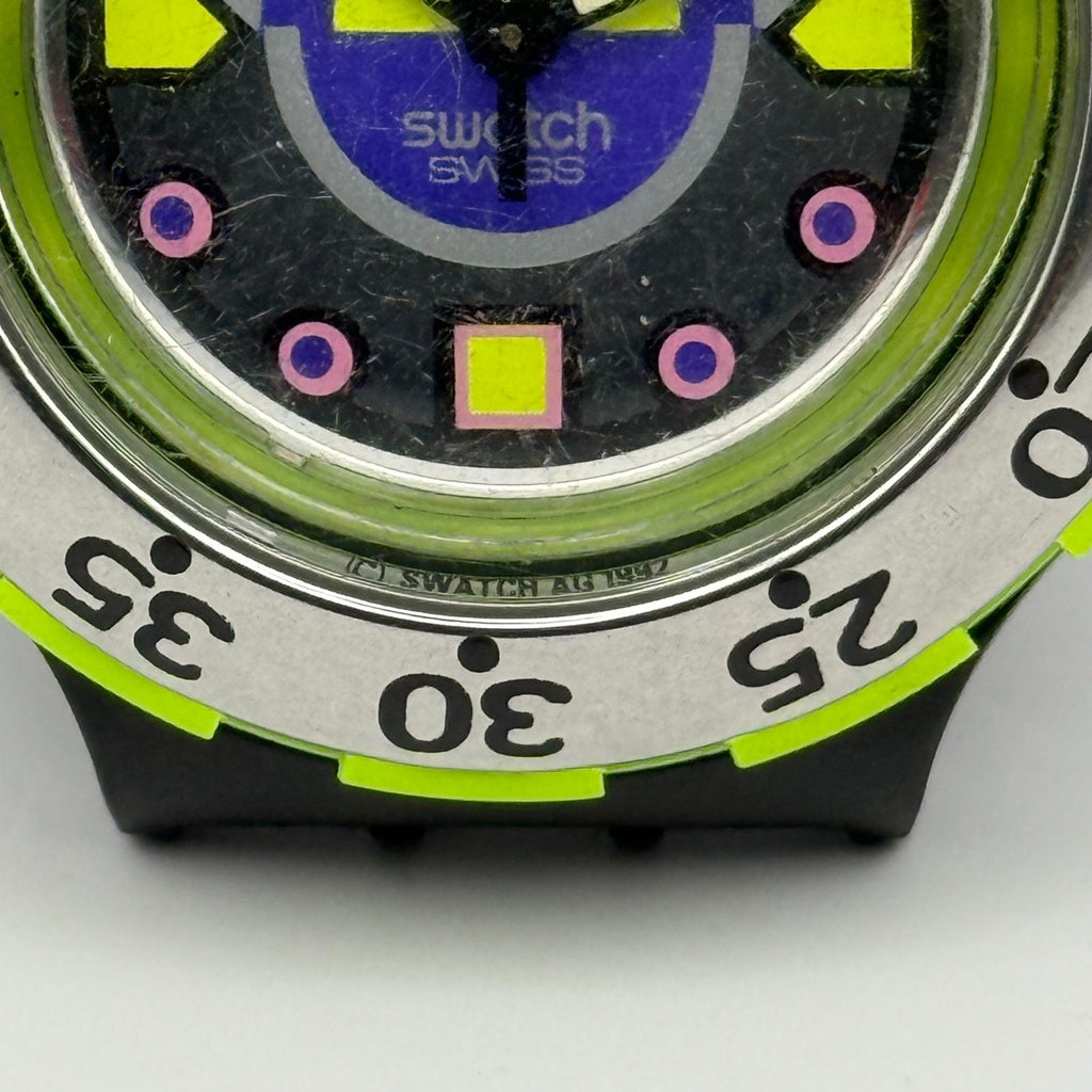Vintage Swatch Scuba 200 Watch SDB103 Bombola 1992 ETA Quartz Swiss 40mm Parts 