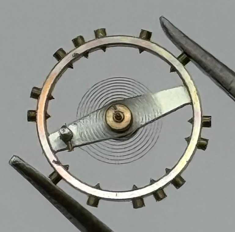 Kasper 600 Balance Wheel Complete And Spring 5¼’’’ 507 Watch Movement Parts NOS