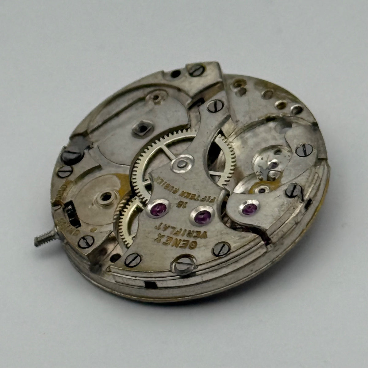 Rolex Genex Veriflat 15 Rubies Watch Movement - For Parts / Repair - 23.6mm