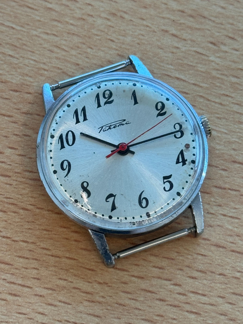 Vintage Soviet Russian Men's Watch - Raketa 2609.HA - Red Second Hand - Spares