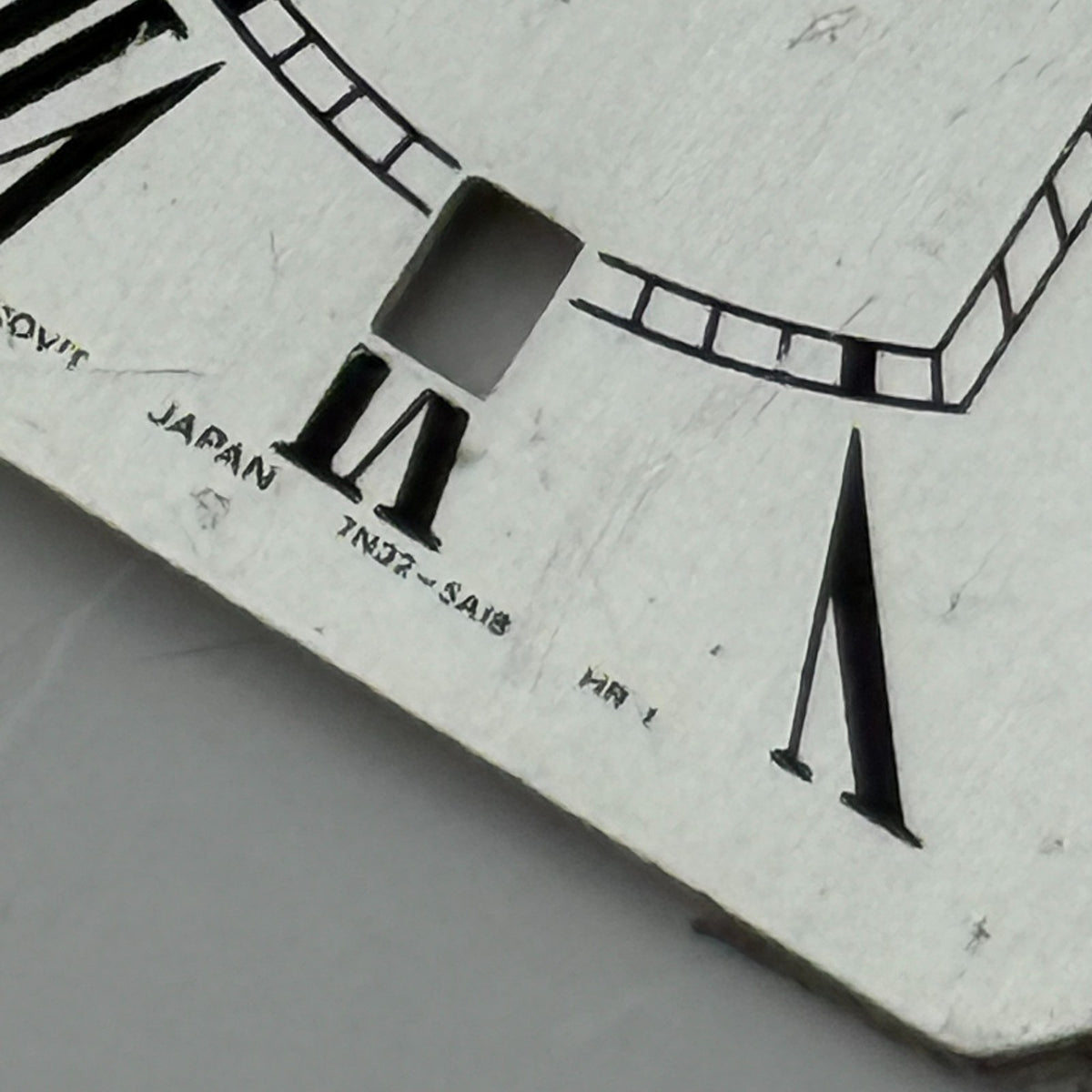 Seiko 7N02-5A18 Watch Dial Rectangular White Japan Spare Parts Repair 22.7mm