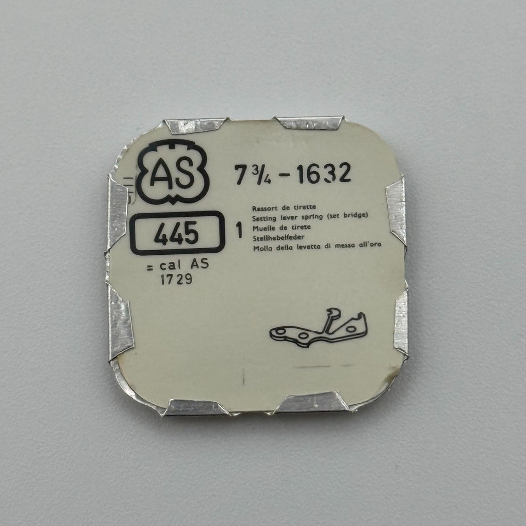 AS 1632 Setting Lever Spring - 7 3/4 - 445 - New Old Stock - Watch Parts