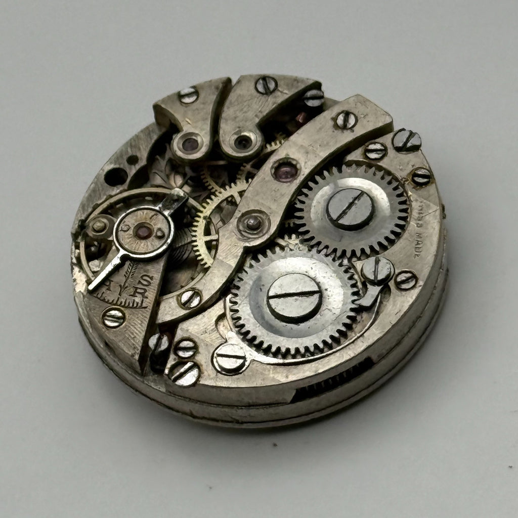 Unidentified SF Watch Movement Swiss Manual Wind Vintage Parts Repair 23.3mm