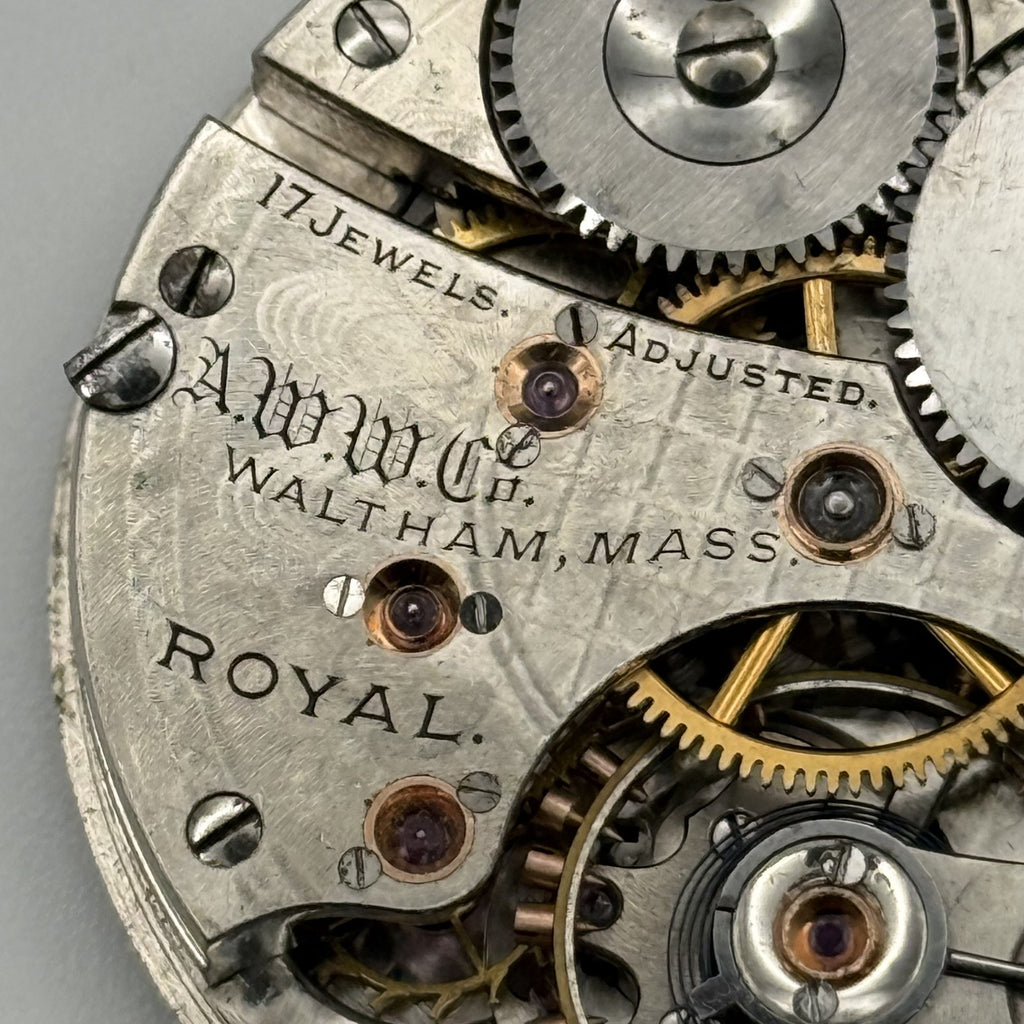 Waltham Royal Watch Movement Model 1899 17J Adjusted American Antique 16s Parts