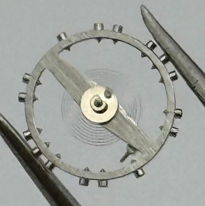 ETA 2412 Balance Wheel Complete And Spring 6¾’’’  1257 Watch Movement Parts NOS