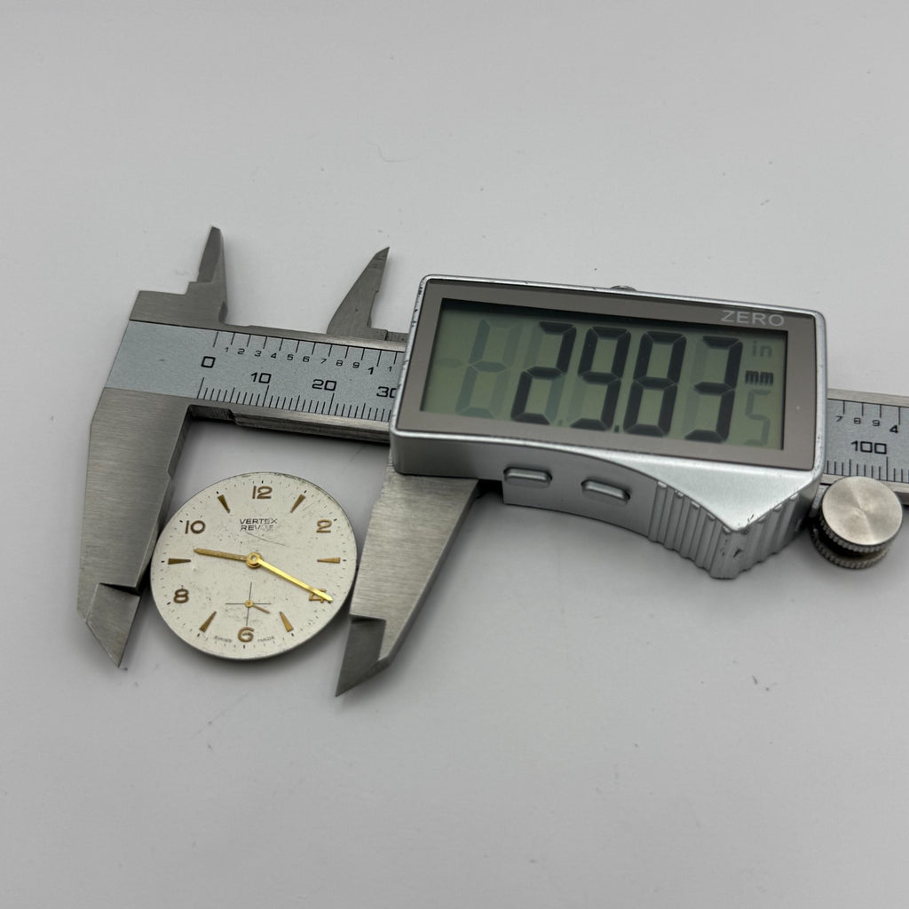 Vertex Revue 77.1 Watch Movement - 17 Jewels - For Parts / Repair - 29mm