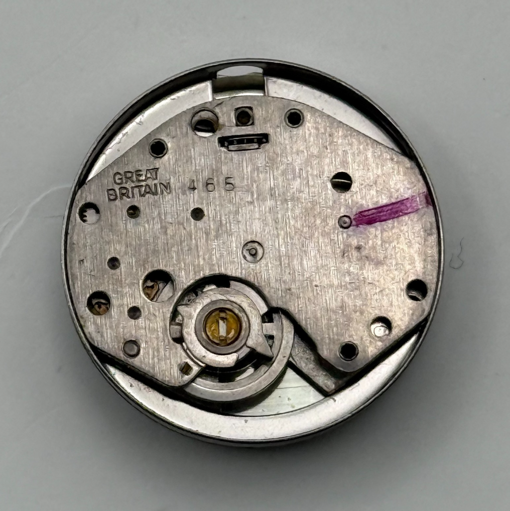 Timex 465 Watch Movement Great Britain Brown Dial Vintage Parts Repair 15.1mm