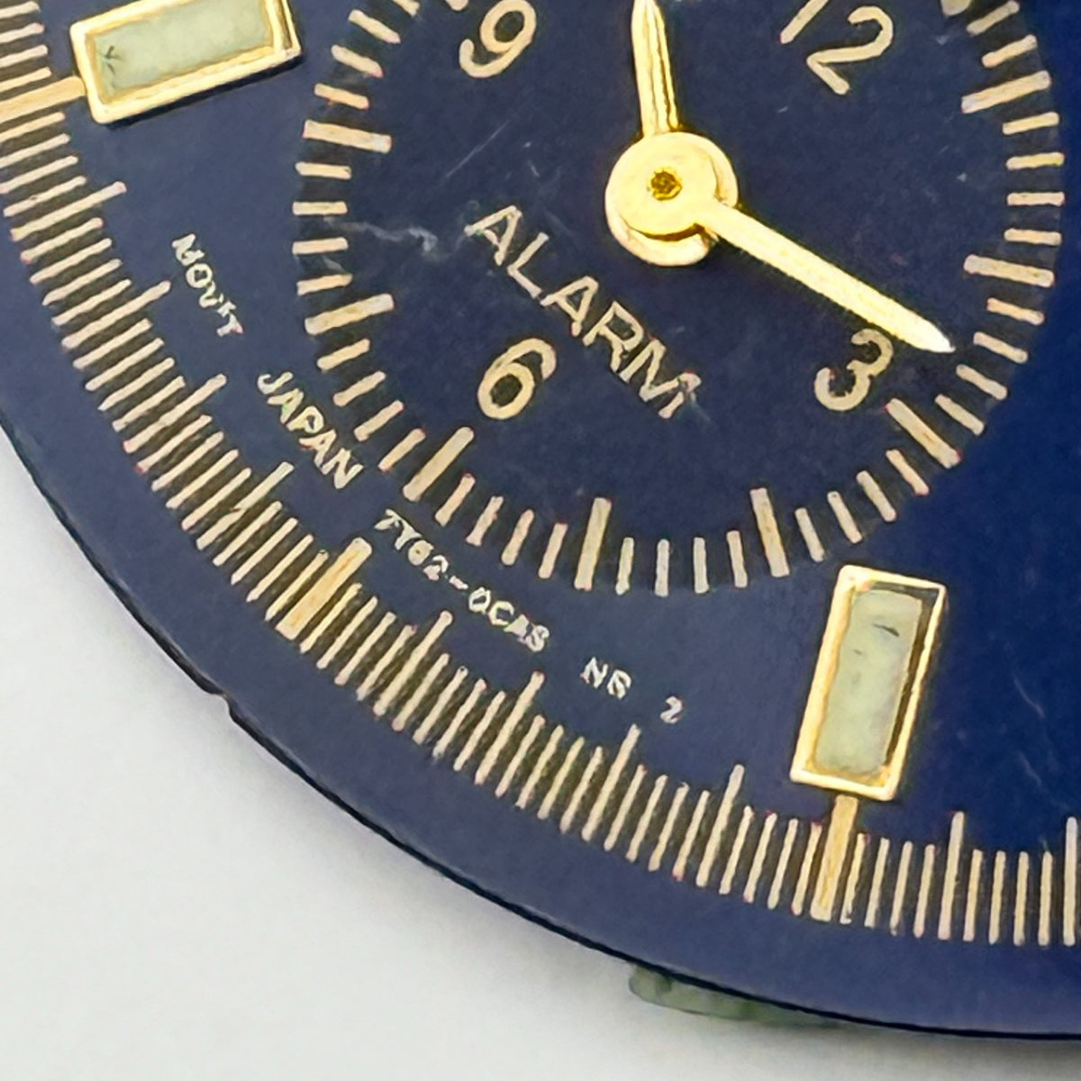 Seiko 7Y62-0CAS Watch Dial Chronograph Alarm 50M Blue Spare Parts Repair 29.9mm