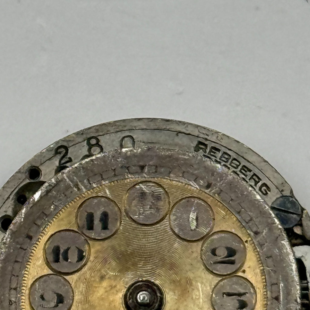 Rolex Rebberg Watch Movement - 15 Jewels - For Parts / Repair - 20.9mm