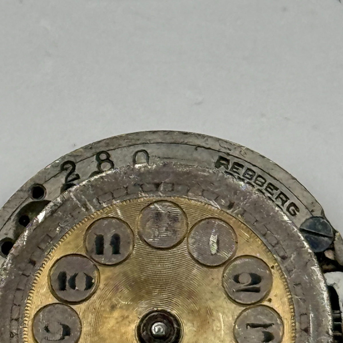 Rolex Rebberg Watch Movement - 15 Jewels - For Parts / Repair - 20.9mm