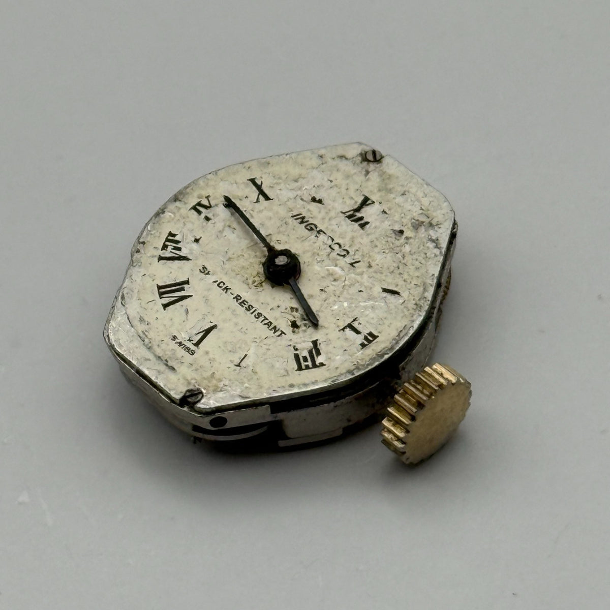Ingersoll Watch Movement 1 Jewel Unadjusted Swiss Manual Wind Parts 15.3mm