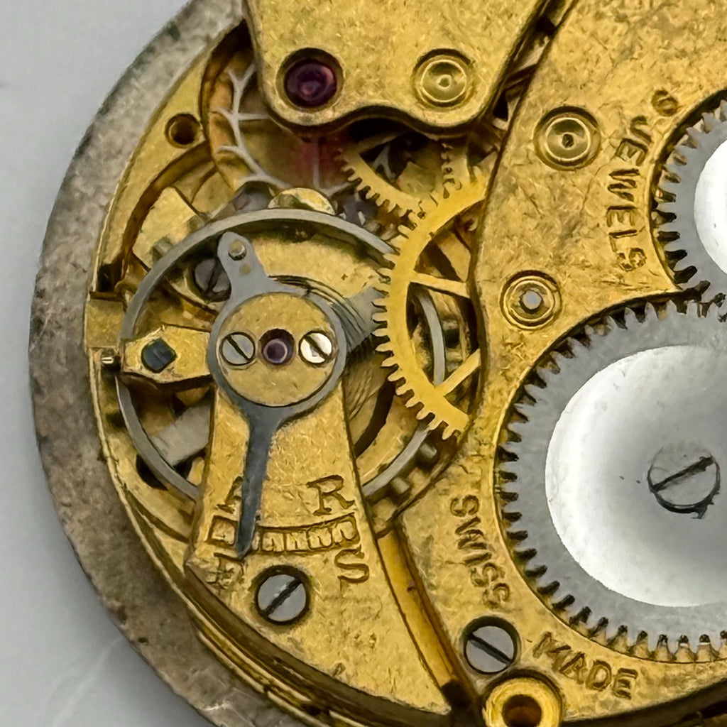 Unidentified Watch Movement Running 9 Jewels Swiss Manual Wind Parts 22.9mm