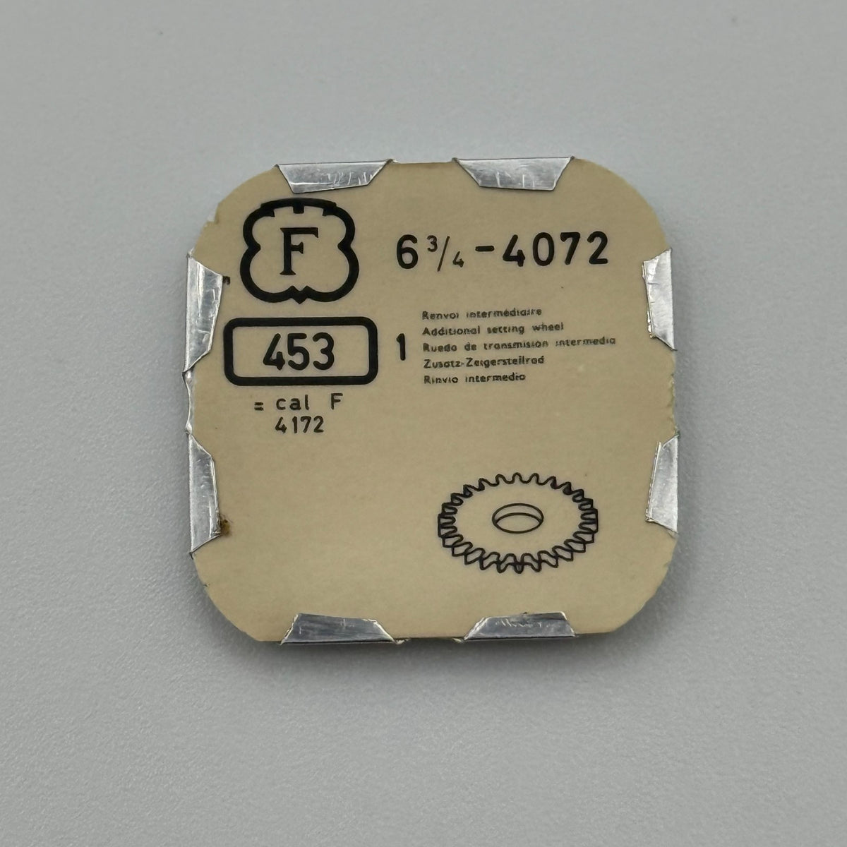 Felsa 4072 Setting Wheel - 6 3/4 - 453 - New Old Stock - Watch Parts