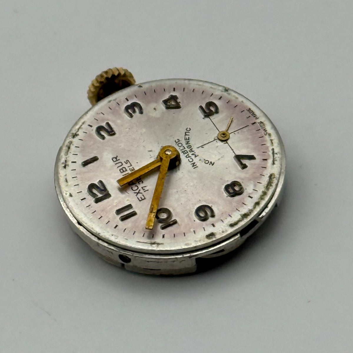 Unitas 6365N Watch Movement Running Excalibur 17 Jewel Swiss Parts Repair 19.6mm